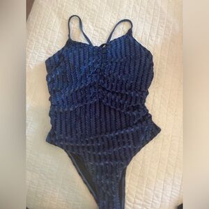 Navy one piece swimsuit